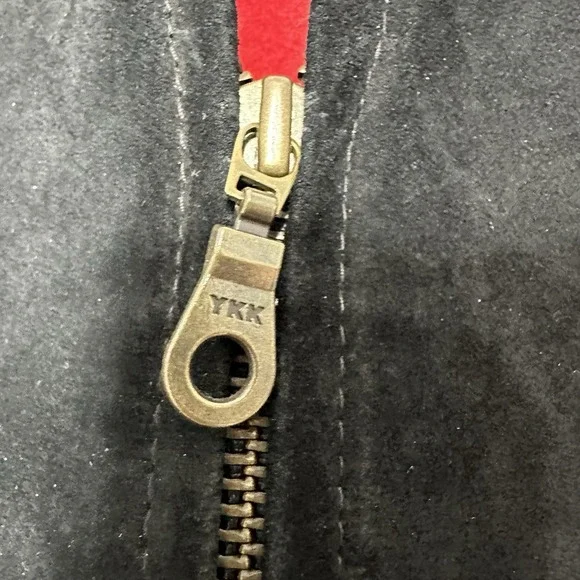 Vtg Ann Taylor Vest Full Zip Leather Size M Black Suede Fleece Lined - Picture 5 of 11